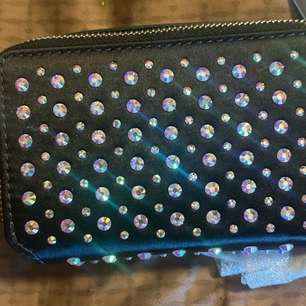 Kate Spade Black and Silver Studded Crossbody micro bag